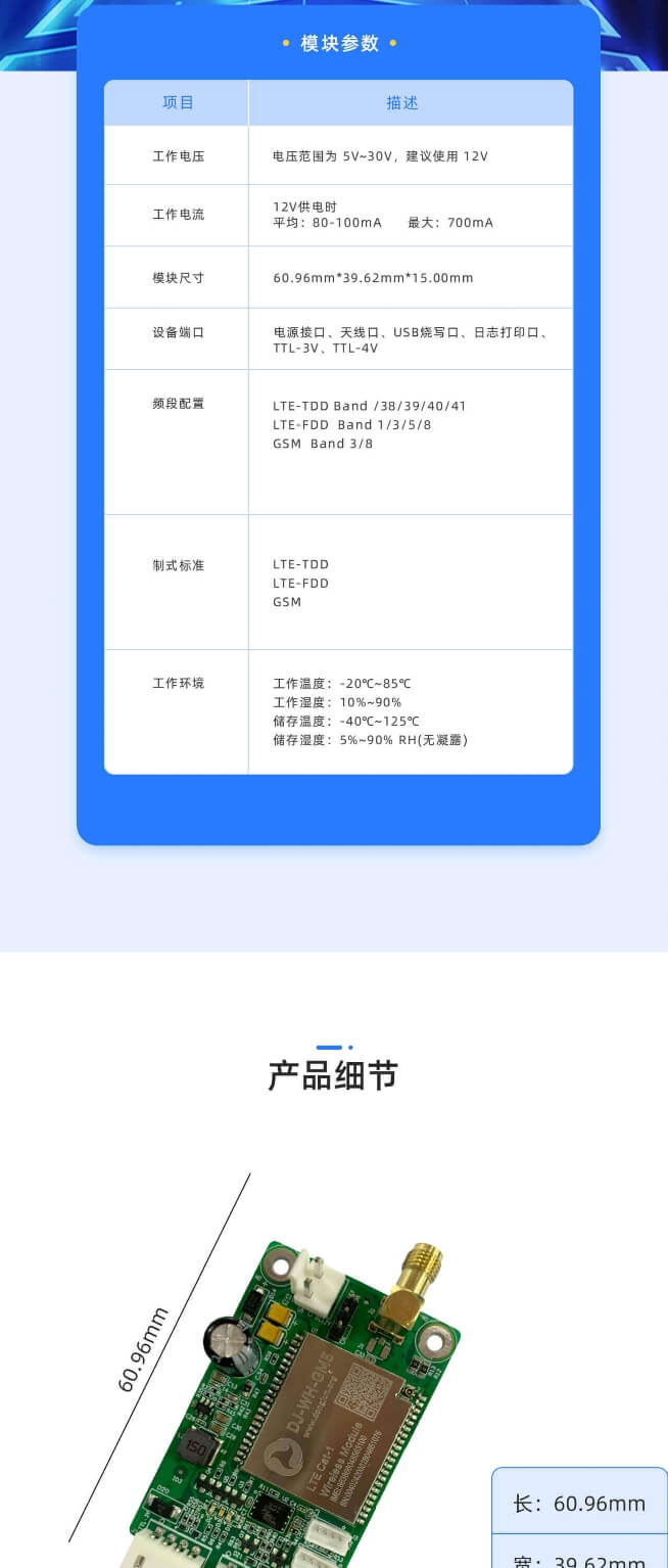 4G Cat1 串口通信模块